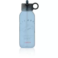Liewood Yang 500 ml-es gyerek kulacs Race cars mintával, szívószálas kivitelben