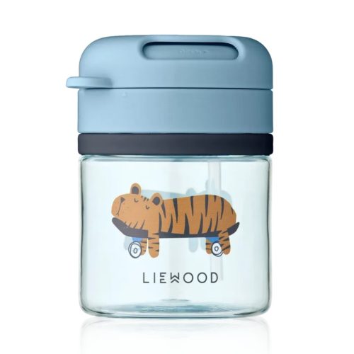 Liewood Pavia tritan szívószálas pohár 280 ml - Beach blue