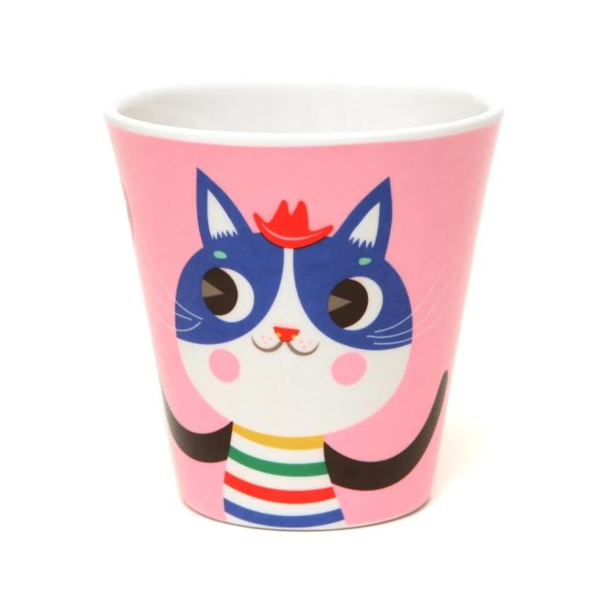 Petit monkey melamin pohár - Pink cicás