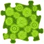 Muffik rét puzzle lime - puha