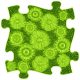 Muffik rét puzzle lime - puha