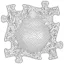 Muffik süni puzzle fehér - kemény