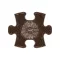 Muffik mini rét puzzle barna - kemény