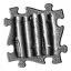 Muffik ágacskák puzzle grafit - kemény