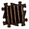Muffik ágacskák puzzle barna - kemény