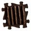 Muffik ágacskák puzzle barna - kemény