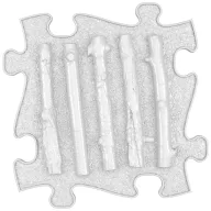 Muffik ágacskák puzzle fehér - kemény