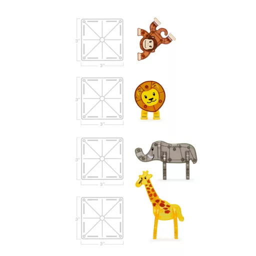 MAGNA-TILES mágneses építőjáték - Szafari