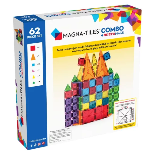 MAGNA-TILES mágneses építõjáték - MikroMAGS 62 db