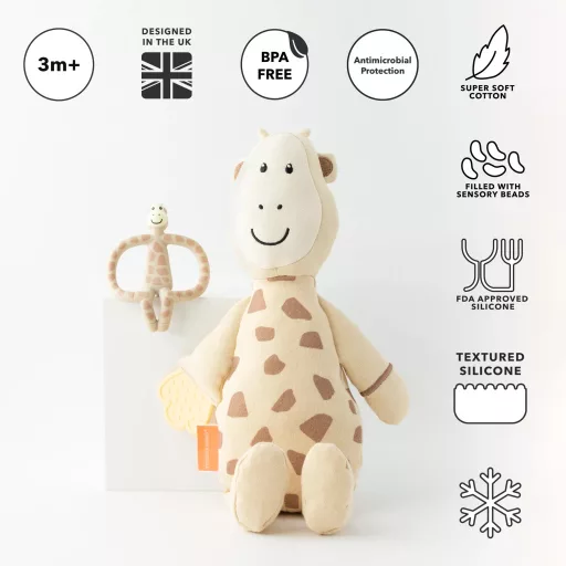Matchstick Monkey rágózsiráf és zsiráfos plüss szett