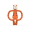 Matchstick Monkey Rágótigris narancssárga szilikon rágóka elölről