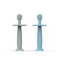   Matchstick Monkey tanuló baba fogkefe - Mentazöld és babakék