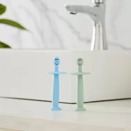   Matchstick Monkey tanuló baba fogkefe - Mentazöld és babakék