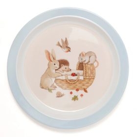 Petit monkey melamin lapostányér - Kék állatkás