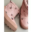 Konges Sløjd Cherry Blush cseresznyemintás rózsaszín gyerek hótaposó bézs talppal és stopperes fűzővel