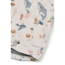 Liewood softshell esőszett 98 méret tengeri élőlényes mintás kabát és sötétkék kantáros nadrág