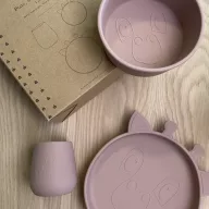 NUUROO 3dbos étkészlet - pasztell rózsa zsiráf