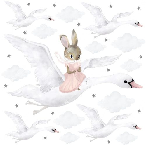 Gyerekszoba falmatrica - Nyuszi szett