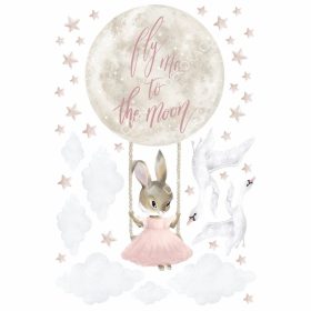 Gyerekszoba falmatrica - Fly me to the moon XL