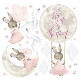 Gyerekszoba falmatrica - Nyuszi szett