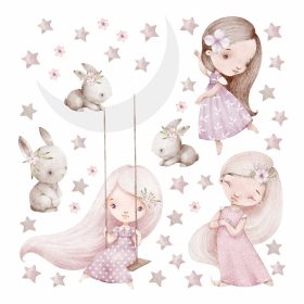 Gyerekszoba falmatrica - Hercegnő a holdon