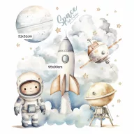 Dekor gyerekszoba falmatrica - Space adventure