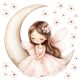 Gyerekszoba falmatrica - Tündér a holdon