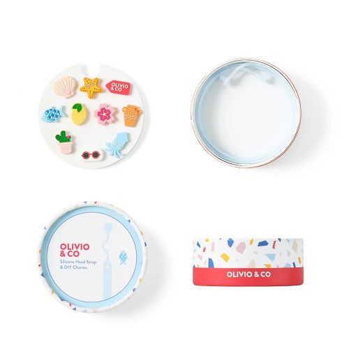 Olivio & Co szilikon szemüvegpánt szett charmokkal - Blue