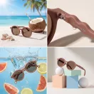 Olivio & Co polarizált gyerek napszemüveg 18-36 hó - Oval Chocolate