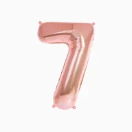 7-es születésnapi szám fólia lufi - Rosegold 100 cm