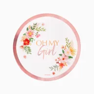 Oh my girl papírtányér 23cm - 6 db-os csomag