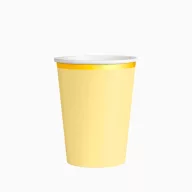Papírpohár 270 ml 6 db - Sárga arany csíkkal