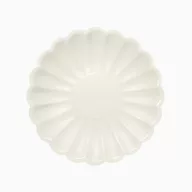 Virágos papírtányér 23cm - 6 db-os csomag - Ekrü