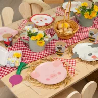 Papírtányér - 6 db-os csomag - Little Farm háziállatok