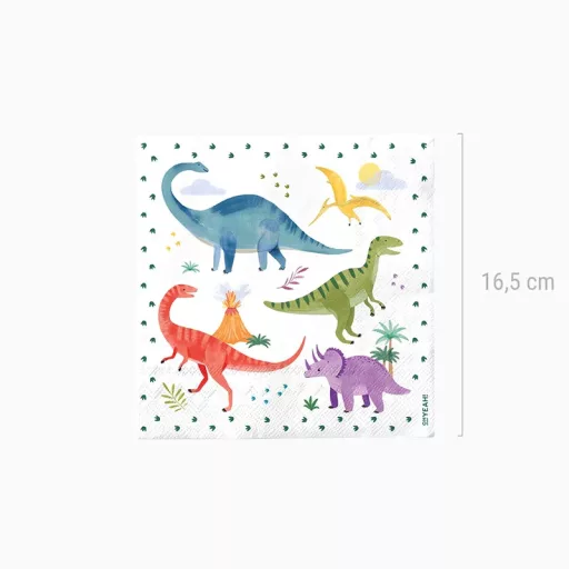 Dínós szalvéta 33 x 33 cm - 20 db