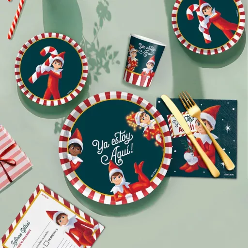 Papírtányér - 6 db-os csomag 23 cm - Elf on the shelf