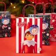Karácsonyi ajándéktáska 26x10x32cm - Elf on the shelf