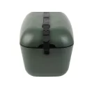 Polarbox Green Forest 12L hűtőtáska felülnézetből, fekete zárópánttal és csattal