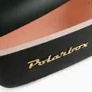 Polarbox Gold 12L sötétzöld hűtőtáska barna pánttal és arany felirattal