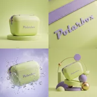 Polarbox hűtőtáska - Lime - Lila Pop 12L