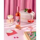 Polarbox Perla Gold 12L-es retró hűtőtáska gyöngyház színben arany felirattal és barna pánttal