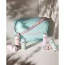 Polarbox Pop 12L mentazöld hűtőtáska pasztell rózsaszín pánttal és logóval