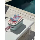 Polarbox Pop 12L mentazöld hűtőtáska pasztell rózsaszín pánttal és logóval