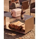 Polarbox Perla Gold 20L-es retró hűtőtáska gyöngyházfényű színben, barna pánttal és arany felirattal