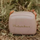 Polarbox Perla Gold 6L hűtőtáska pasztell lila színben két darab rózsaszín ételtároló dobozzal