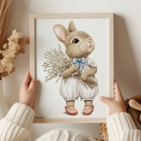 A4 poszter - Húsvéti nyuszi barkával
