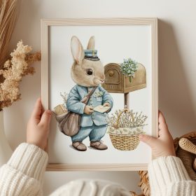 A4 poszter - Húsvéti postás nyuszi