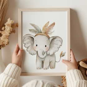 A4 poszter - Szafari - Elefánt