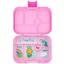 Nyitott Yumbox Original rózsaszín unikornisos 6 rekeszes uzsonnás doboz felülnézetből