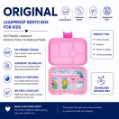 Yumbox Original rózsaszín bento doboz termékjellemzők és rekeszbeosztás bemutatása
